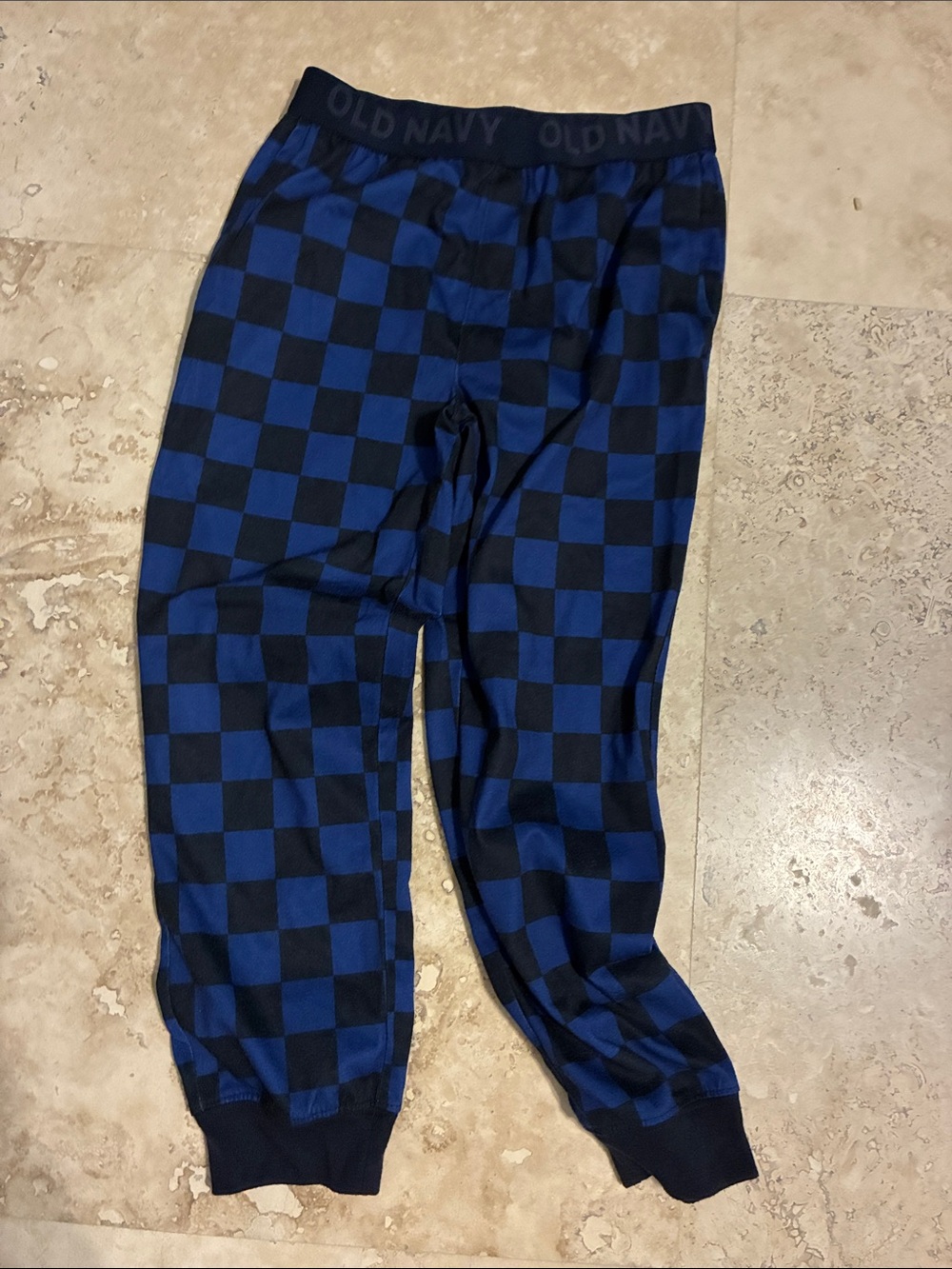 Old Navy Blue and Black Checkered Kids Pajama Pants